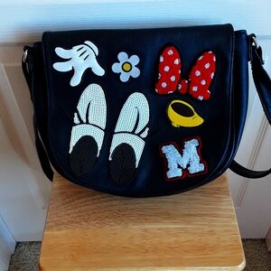 Loungefly Disney Minnie Mouse Applique Patch Messenger Bag